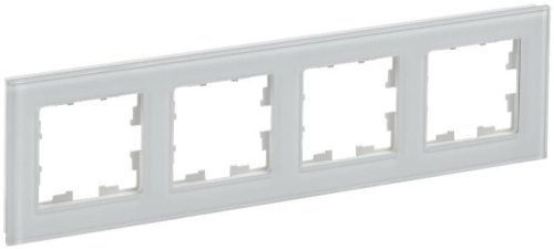 Рамка универсальная IEK Brite РУ-4-2-БрБ 4-м. стекло белый картинка